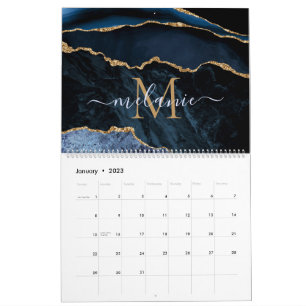 Nombre personalizado del calendario de Purpurinas