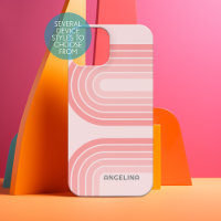 Nombre personalizado del patrón retro rayado de Mo