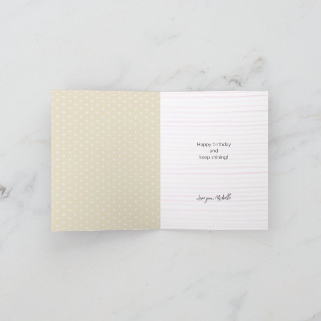 Nombre personalizado del Purpurina de oro feliz cu (Interior)