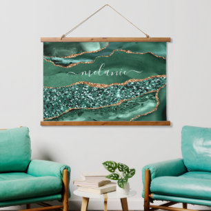 Nombre personalizado del tapiz del Purpurina de or