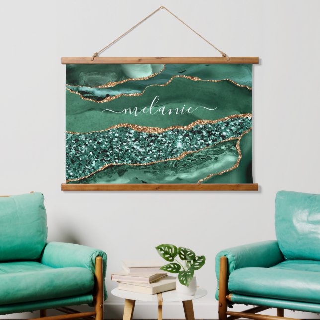 Nombre personalizado del tapiz del Purpurina de or (Sala de estar)