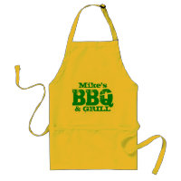 Nombre personalizado delantal de barbacoa para hom