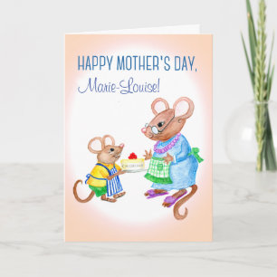 Nombre personalizado Día de la Madre con tarjeta d