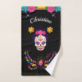 Nombre personalizado Día de los muertos en negro