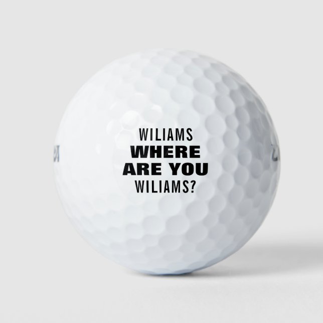 Nombre Personalizado Divertidas Bolas de Golf Perd (Anverso)