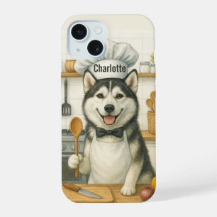 Nombre Personalizado Divertido Perro Chef Husky Si