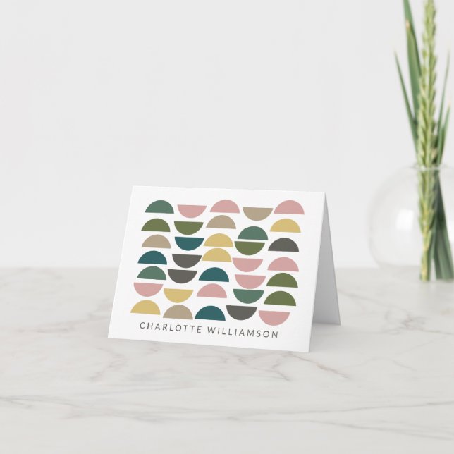 Nombre personalizado Earthy Pastels Geométrico Mod (Anverso)