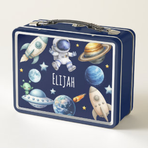 Nombre personalizado Espacio astronauta de vuelta 