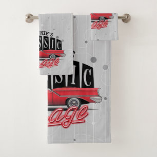NOMBRE personalizado Faux Neon 1950's Classic Car