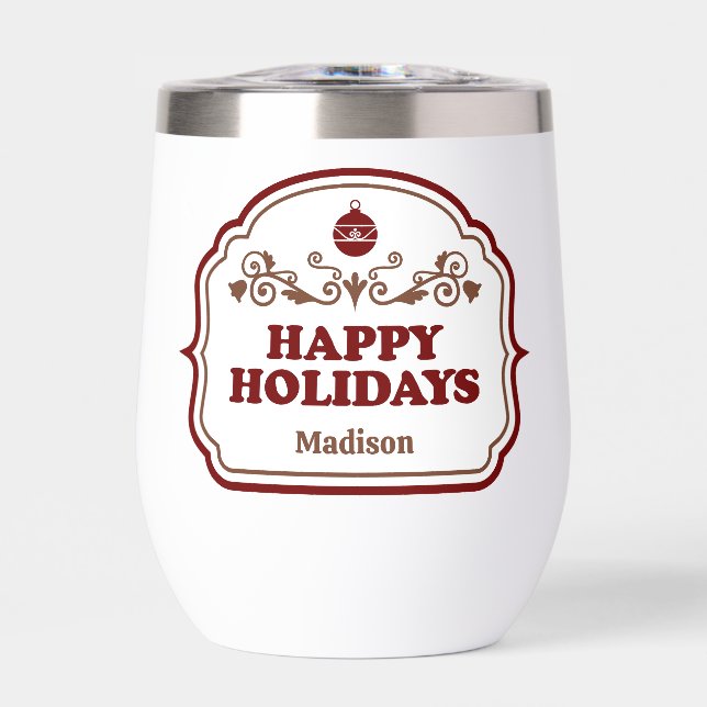 Nombre personalizado Felices vacaciones (Frente)