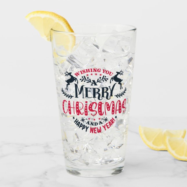 Nombre Personalizado Feliz Navidad Y Año Nuevo (Anverso (hielo))