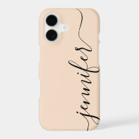 Nombre personalizado femenino, letra elegante, lin