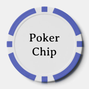 Nombre Personalizado Ficha de Poker Azul