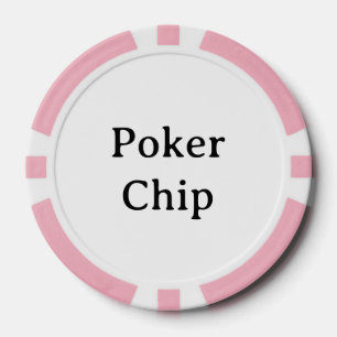 Nombre Personalizado Ficha de Poker Rosa