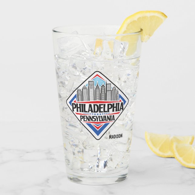 Nombre personalizado Filadelfia Pennsylvania (Reverso (hielo))