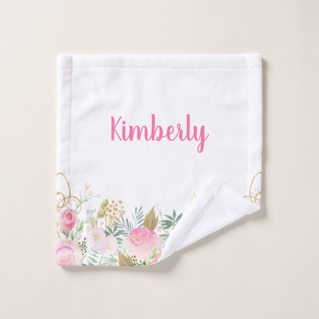 Nombre Personalizado Floral (Toallita)