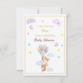 Nombre personalizado Fox globos flotantes Baby Sho