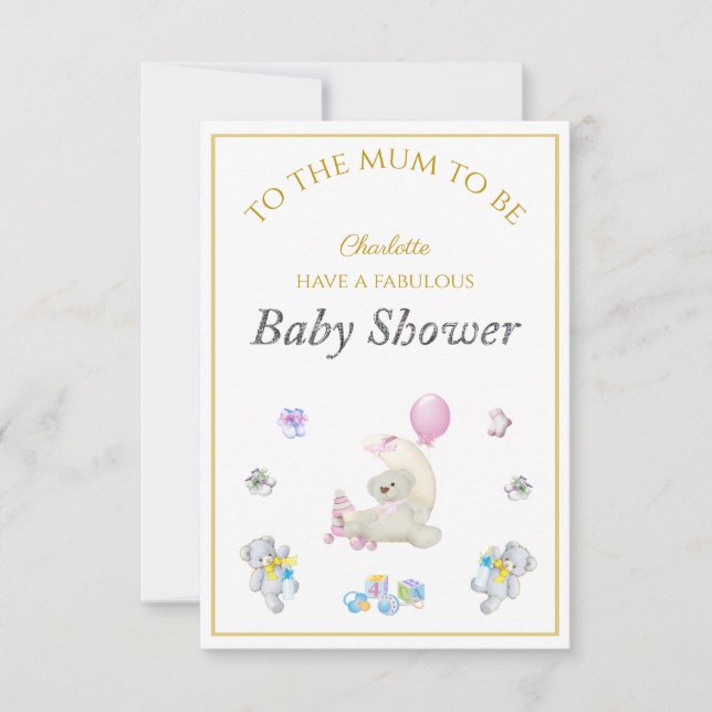 Nombre personalizado Fox globos flotantes Baby Sho (Anverso)