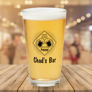 Nombre Personalizado Funny Bar Beer Glass