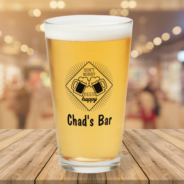 Nombre Personalizado Funny Bar Beer Glass (Subido por el creador)