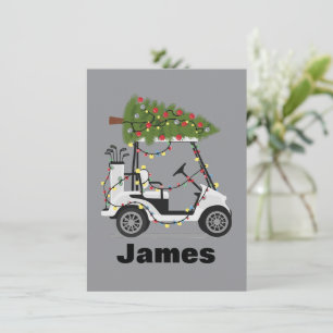 Nombre Personalizado Golfista Navidad Carrito de G