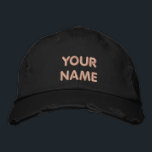 Nombre personalizado Gorra de texto tapón de béisb<br><div class="desc">Elija Colores y tipos de letra - Diseñe su propio nombre personalizado personalizado o sombreros de béisbol de texto - Añadir su texto / nombre / más ! Elija su color / tamaño / tipo de letra - Haga su exclusiva promoción de negocios o sombreros de béisbol / regalos de...</div>