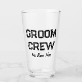 Nombre personalizado Groom Crew BachelParty Beer
