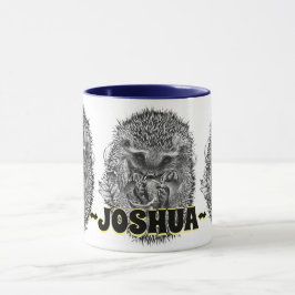 Nombre personalizado hedgehog combo taza de café