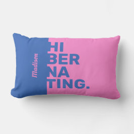 Nombre personalizado "Hibernando" almohadas de lan