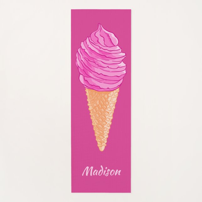 Nombre personalizado Ice Cream yoga mat (Anverso)
