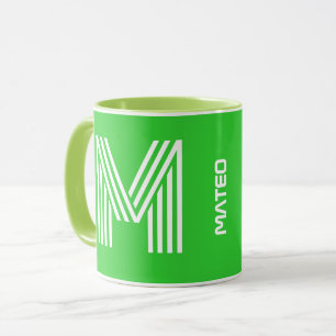 Nombre Personalizado, Inicial de Monograma Taza