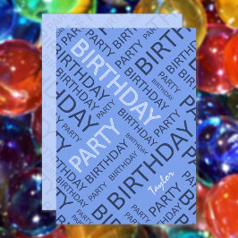 Nombre personalizado Invitación de fiesta de cumpl