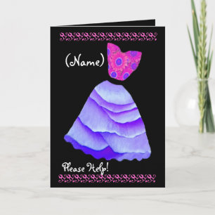 NOMBRE PERSONALIZADO Invitación de Greeter PURPLE 