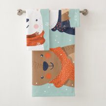 Nombre personalizado Juego de toallas Winter Anima