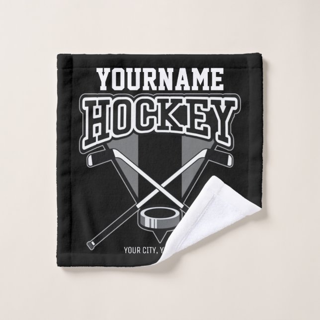 NOMBRE personalizado Jugador de hockey Equipo de p (Toallita)