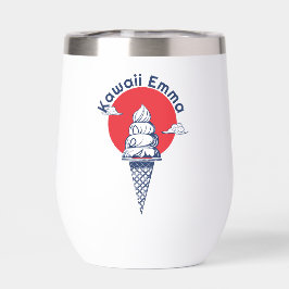 Nombre personalizado Kawaii Ice Cream Cone Cute ja