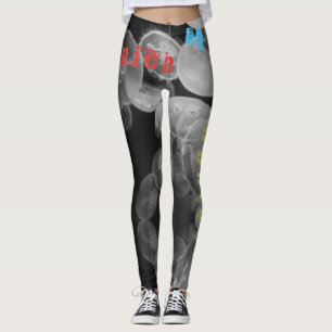 Nombre personalizado Leyfish Black Leggings