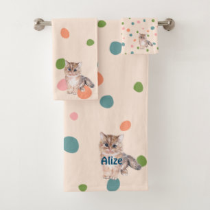 Nombre personalizado lindo moderno gatito gato gat