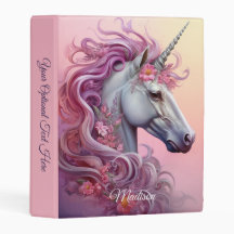 Nombre personalizado lindo unicornio