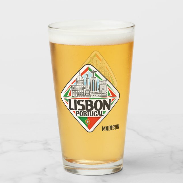 Nombre personalizado Lisboa Portugal (Reverso (lleno))