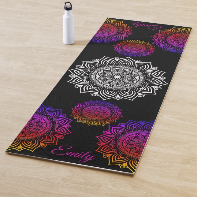 Nombre Personalizado Mandala Ejercicio Yoga Mat (In situ)