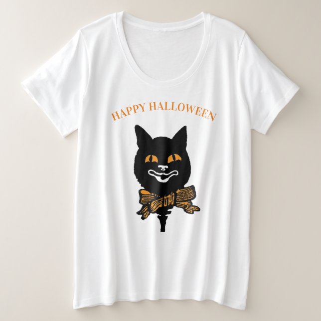 NOMBRE PERSONALIZADO MÁS T-SHIRT ART NOUVEAU CAT H (Anverso del diseño)
