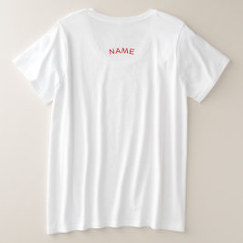 NOMBRE PERSONALIZADO MÁS TAMAÑO COTTON T-SHIRT BUT