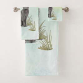 Nombre personalizado Mascota de gato ruso azul