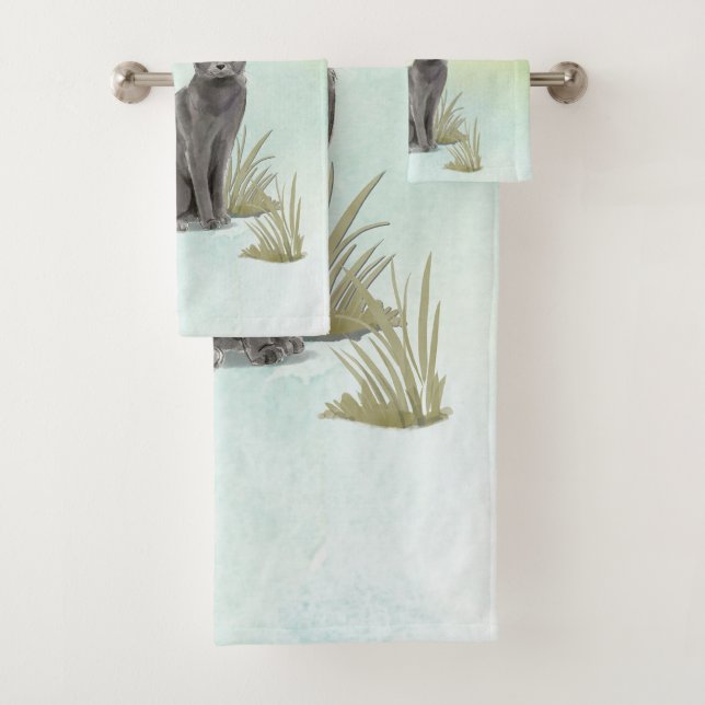 Nombre personalizado Mascota de gato ruso azul (In situ)