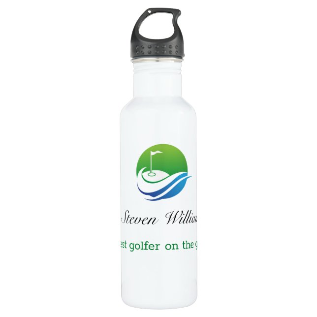 Nombre personalizado Mejor Botella de Agua Golfer (Anverso)