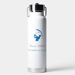 Nombre personalizado Mejor Botella de Agua Golfer