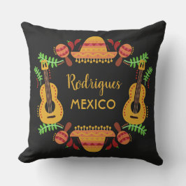 Nombre personalizado MÉXICO almohadas de lanzamien
