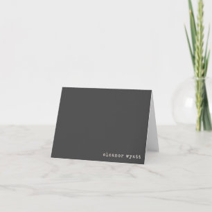 Nombre Personalizado Minimalista Gris Negro Suave 