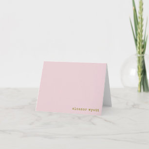 Nombre Personalizado Minimalista Rosa Pastel Retro